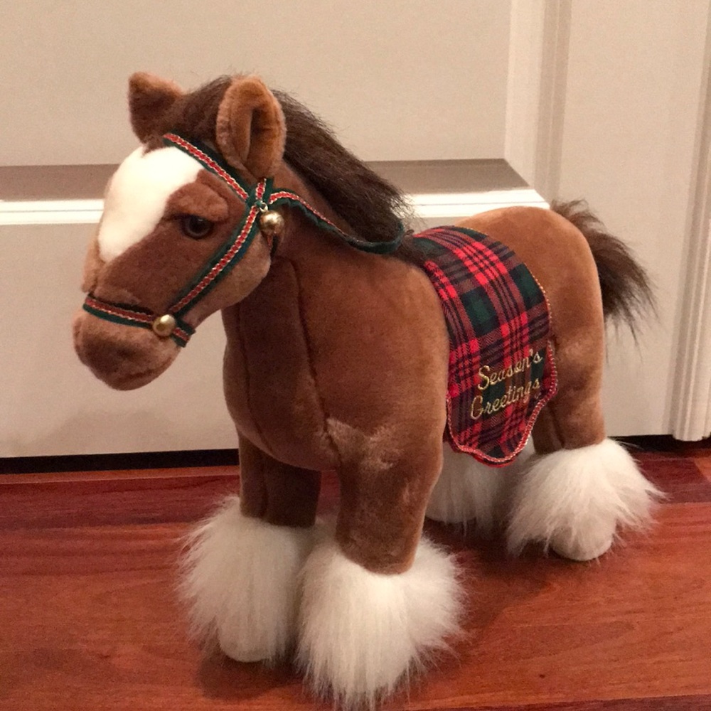 Holiday Plush Horse NWOT